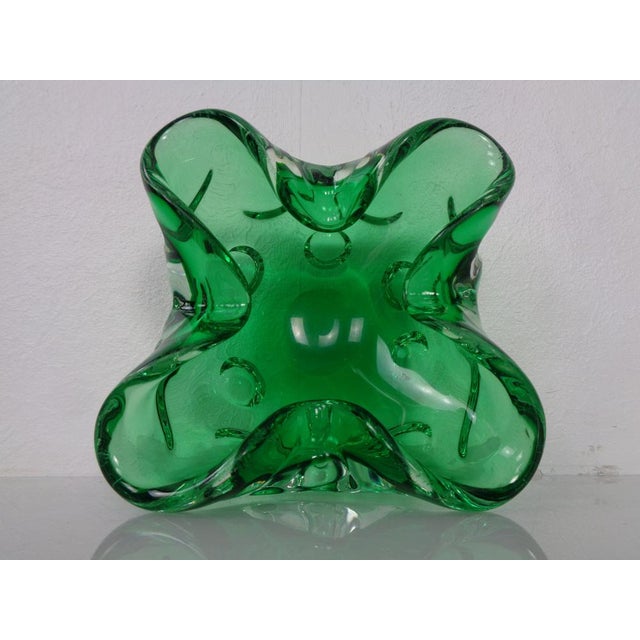 Green Sommerso Murano Glass Ashtray, Italy, 1960s For Sale - Image 16 of 18