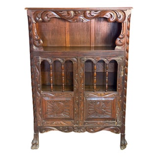 Antique Mexican Colonial Revival Small Trastero/Cupboard For Sale