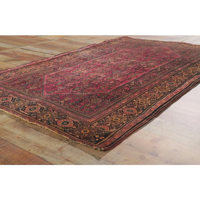 Antique Persian Farahan Rug - 04'02 X 06'04 For Sale In Dallas - Image 6 of 9