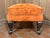 MCM Victorian-Style Carved Walnut Armchair and Ottoman For Sale - Image 16 of 17
