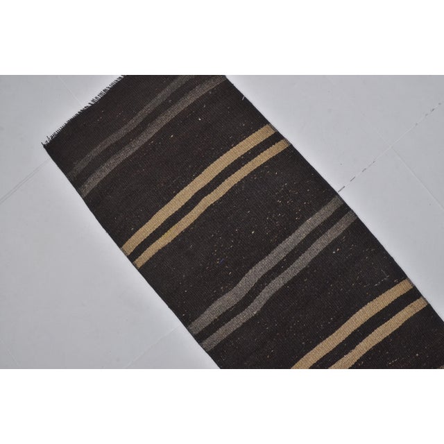 Kurdish Vintage Stripe Kilim For Sale - Image 9 of 10