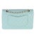 Chanel Mint Quilted Caviar Medium Classic Double Flap Handbag For Sale - Image 4 of 9
