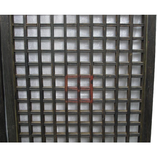 2000 - 2009 Pair of Vintage Chinese Latticed Screen Panel 4 For Sale - Image 5 of 7
