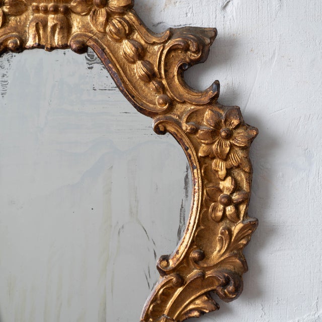 Wood Italian Baroque Giltwood Mirror, C. 1800 For Sale - Image 7 of 9