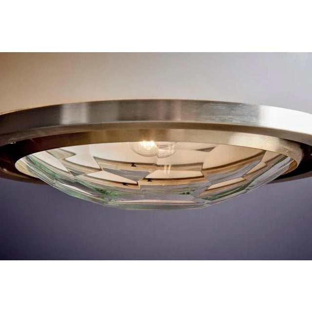 Metal Opaque Glass Pendant by Pia Guidetti Crippa for Lumi Milano, 1960s For Sale - Image 7 of 14