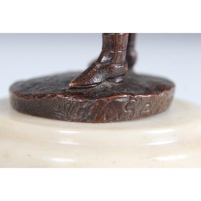 Brown Antique Signed Bronze Sculpture by Victor-Heinrich Seifert, Berlin, 1910 For Sale - Image 8 of 15