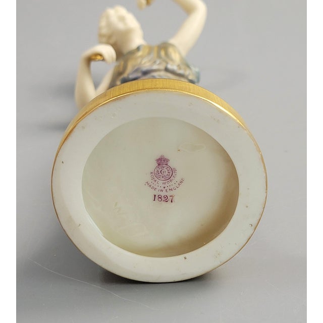 Porcelain Figure of Grecian Maiden from Royal Worcester, 1928 For Sale - Image 9 of 13
