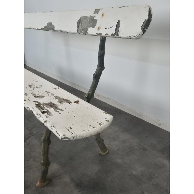 Vintage Cast Iron Garden Bench For Sale - Image 4 of 6