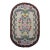 Vintage American Hand Hooked Rug, Wool & Cotton, Floral Pattern, Folk Art Tapestry, 3x5 For Sale