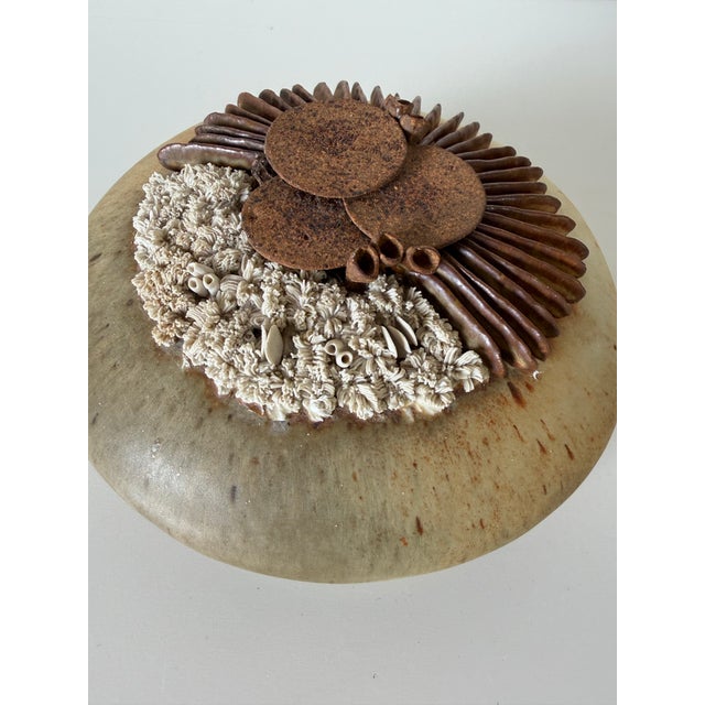 Ceramic Mid Century Organic Modern Warren Hullow Sea Form Studio Pottery Sculpture For Sale - Image 7 of 12