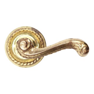 Vintage Polished Brass Braided Dummy Lever Knob For Sale