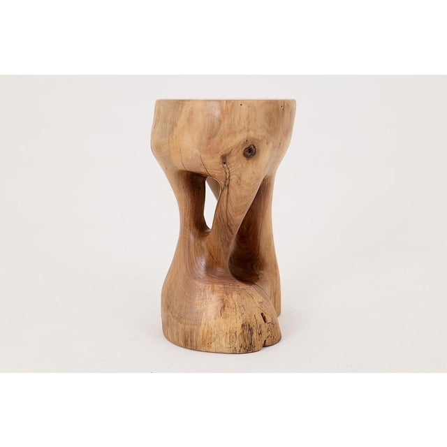 Sculptural Side Table in Walnut by Logniture For Sale - Image 16 of 16