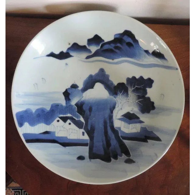 18th Century Blue & White Chinese Porcelain Charger Platter For Sale - Image 4 of 10