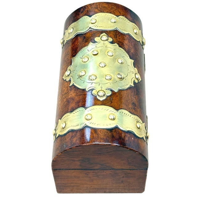 Burr Walnut Stationary Box, 1860s For Sale - Image 4 of 11