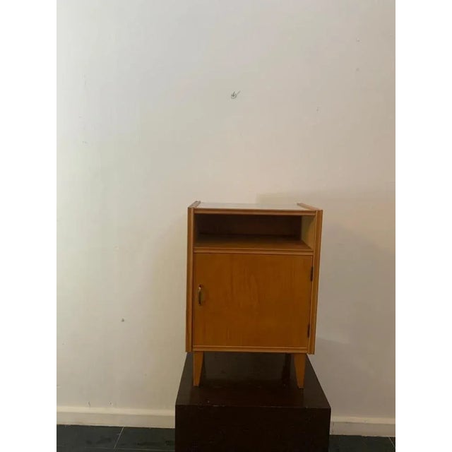 Mid-Century Modern Vintage Bedside Table in Ash, 1950s For Sale - Image 3 of 9