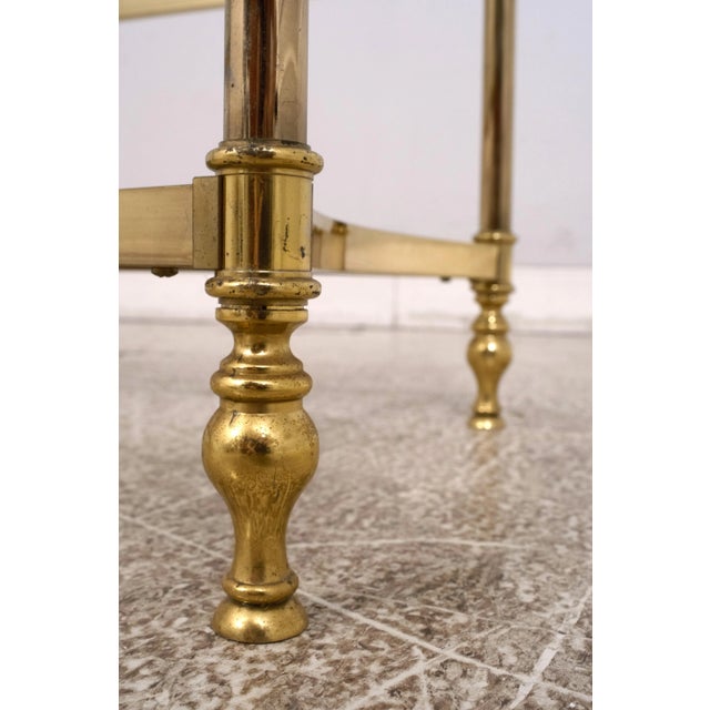 Brass Base Regency Style Coffee Occasional Table For Sale - Image 9 of 10