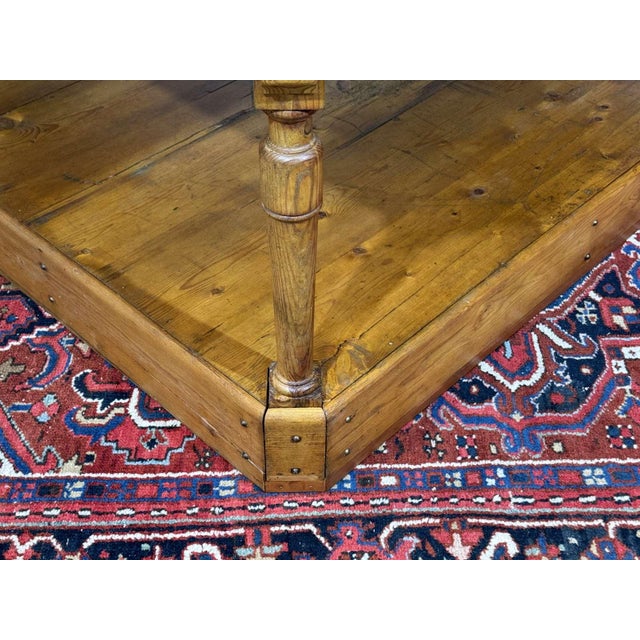 19th Century English Trades Table in Fir Wood For Sale - Image 9 of 18