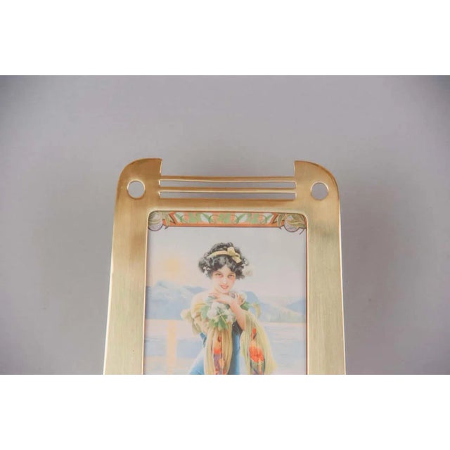 Argentor picture frame attributed Hans Ofner. Polished and stove enameled.