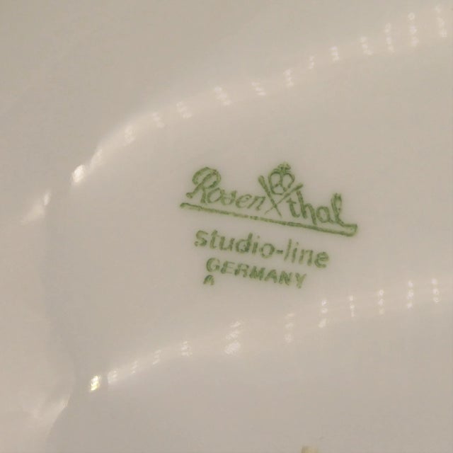 Large Chromed Porcelain Bowl from Rosenthal For Sale - Image 3 of 6