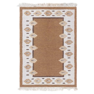 Doris Leslie Blau Vintage Swedish Flat Woven Rug For Sale