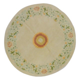 Vintage Chinese Art Deco Hand Knotted Wool Rug, 5'3''x5'9'' For Sale