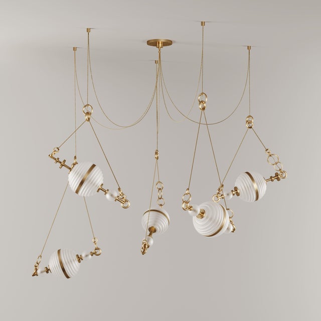 Saturn Suspension Lamp Handmade by Creativemary For Sale - Image 16 of 18