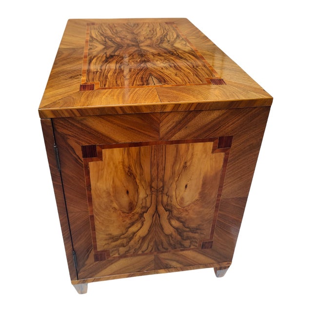 1920s Small Biedermeier Walnut Half Cabinet, 1920 For Sale - Image 5 of 10