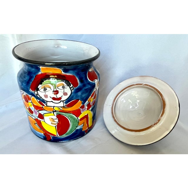 1980s La Musa Hand Painted Italian Cookie Jar for Saks Fifth Avenue For Sale - Image 9 of 11