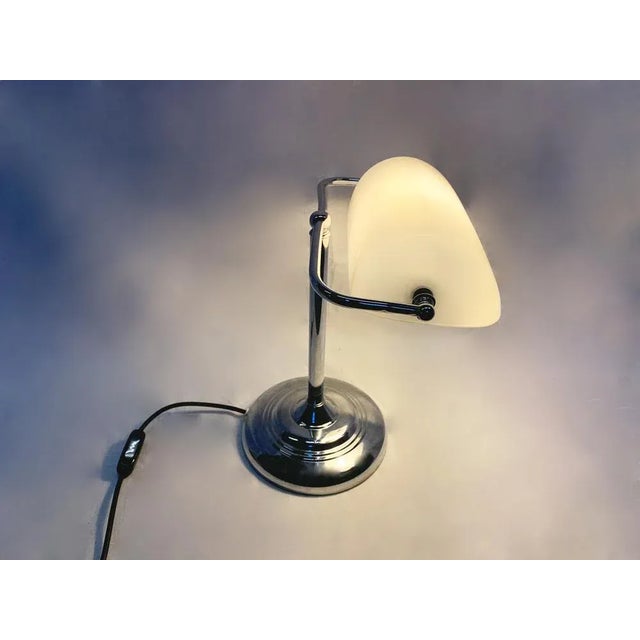 Silver Vintage Table Lamp with Movable Glass, Italy, 1960s For Sale - Image 8 of 10