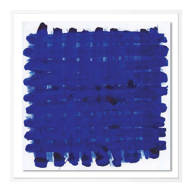 Cobalt Weaving by Gold Rush Art, Art Print in White Frame, Medium For Sale