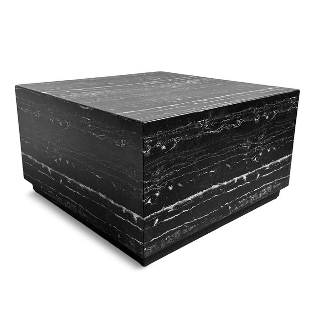 Modern Marble Cement Square Coffee Table For Sale In Los Angeles - Image 6 of 8