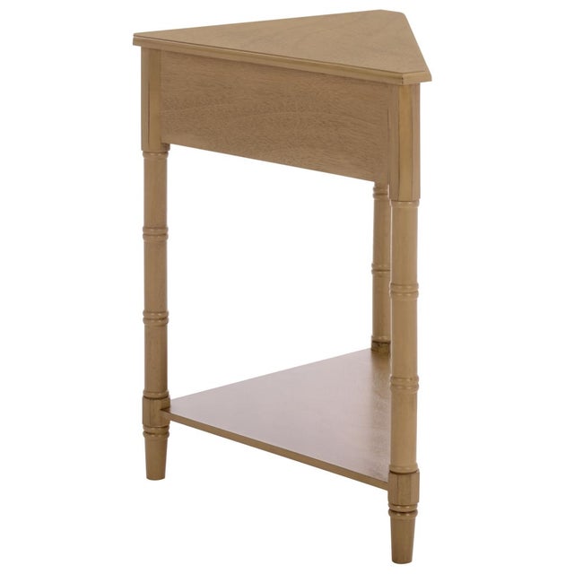 Camel Gomez 1 Drawer 1 Shelf Corner Table in Desert Brown For Sale - Image 8 of 9