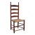 Early 19th Century Antique Farmhouse Ladder Back Chair With Elongated Finials & Splint Seat For Sale