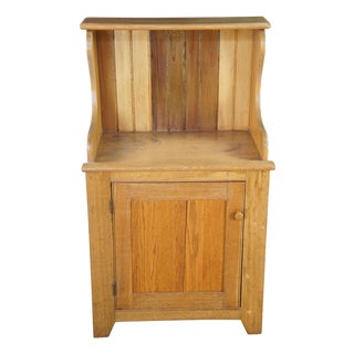 Antique Oak Country Farmhouse Dry Sink Drybar Washstand Cabinet Stand For Sale