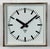 Metal Grey Rusty Industrial Square Wall Clock from Pragotron, 1970s, 1980s For Sale - Image 7 of 16