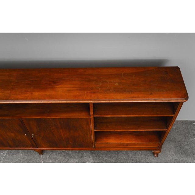 Large Early 20th Century Art Nouveau Bookcase in Walnut For Sale - Image 15 of 18