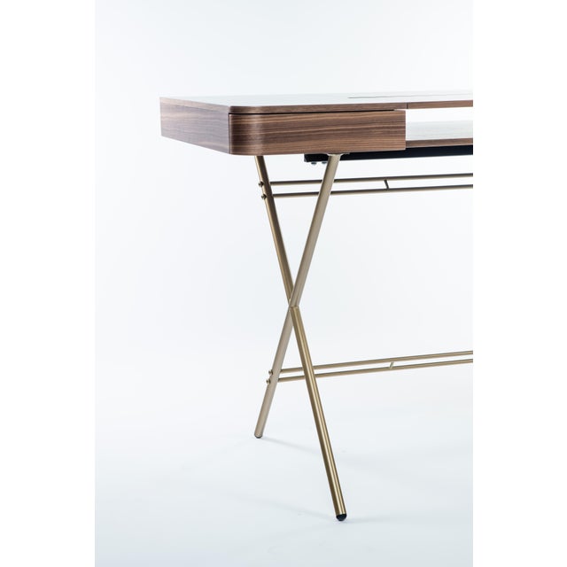 Cosimo Desk with Walnut Veneer Top by Marco Zanuso Jr. for Adentro, 2017 For Sale - Image 6 of 16