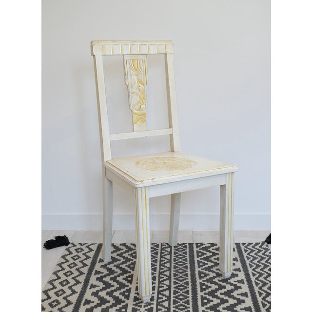 Wood Vintage Art Deco Wooden Chair, 1930s For Sale - Image 7 of 7