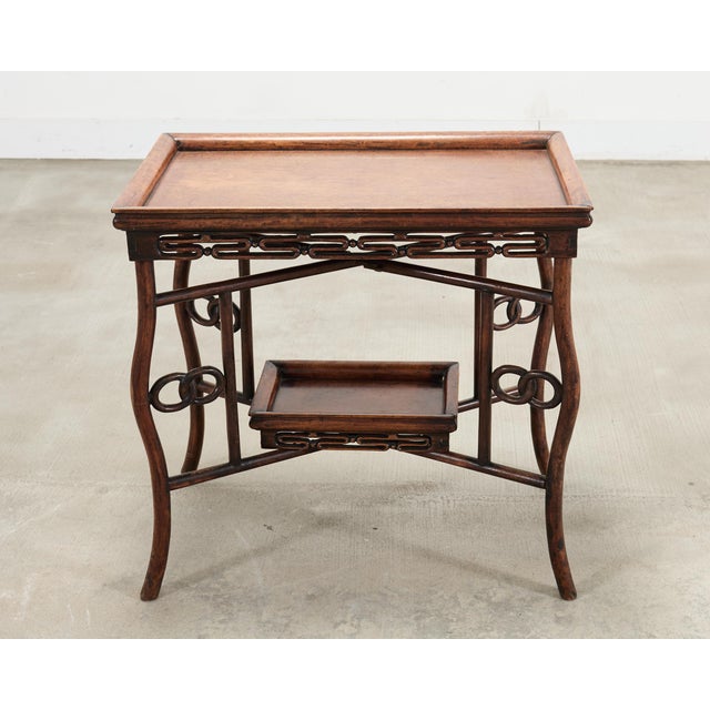 Chinese Export 20th Century Qing Dynasty Folding Tray Table For Sale - Image 16 of 18