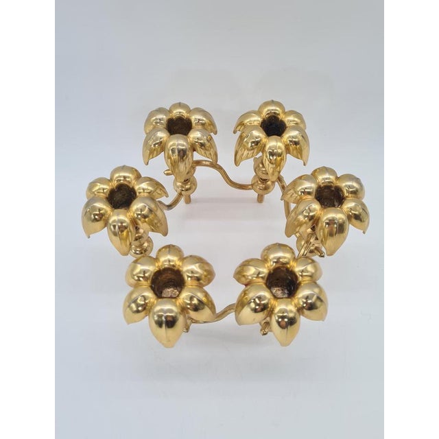 Mid-Century Modern Palm Candleholder by BMF Nagel, 1970s For Sale - Image 4 of 10