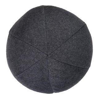 Schumacher Dixon Mohair Sphere Pillow 12" in Smoke For Sale