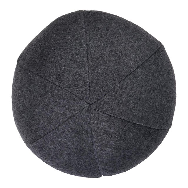 Schumacher Dixon Mohair Sphere Pillow 12" in Smoke For Sale