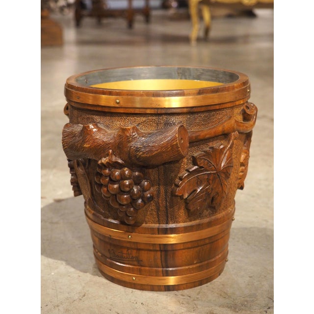 More information coming soon… Hand-carved in the early 1900s, this Black Forest-style champagne bucket is adorned with...