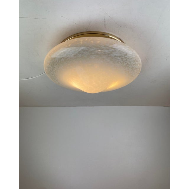 Mid-Century Modern Maculato Murano Glass Ceiling Lamp, Italy, 1980s For Sale - Image 3 of 18