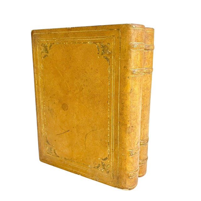 Antique French Gilt Leather-Bound Book Box For Sale - Image 4 of 16