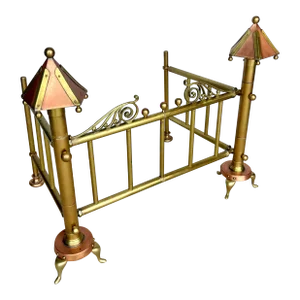 Early 20th Century Copper and Brass Fireplace Fender