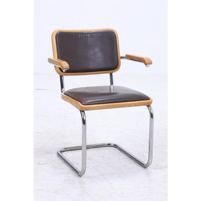 Bauhaus S64 Cantilever Chair in Leather by Marcel Breuer for Thonet For Sale - Image 13 of 15