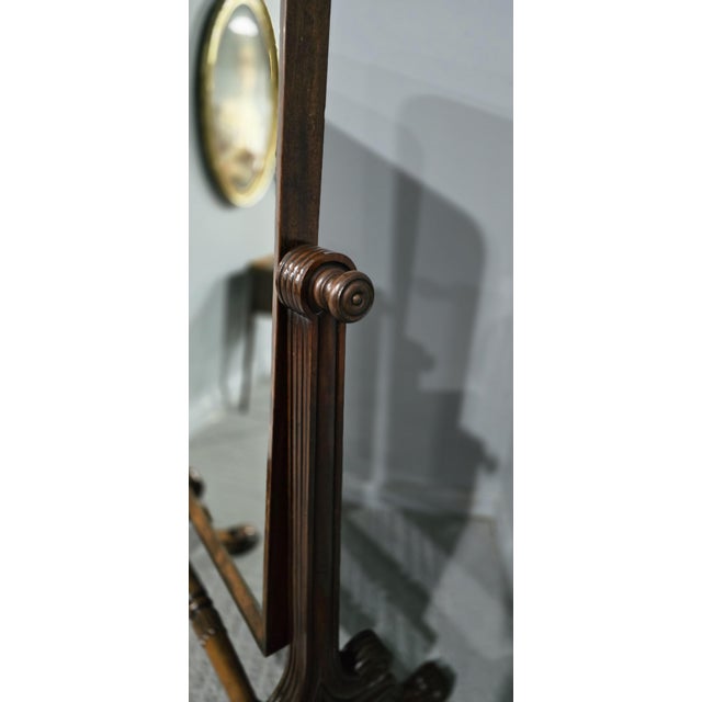 Regency Mahogany Cheval Mirror, 1830 For Sale - Image 10 of 14