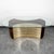 Brown Mid Century Modern Dining Table Glass Curved Mirrored Velvet Attributed to Willy Rizzo Italy For Sale - Image 8 of 10
