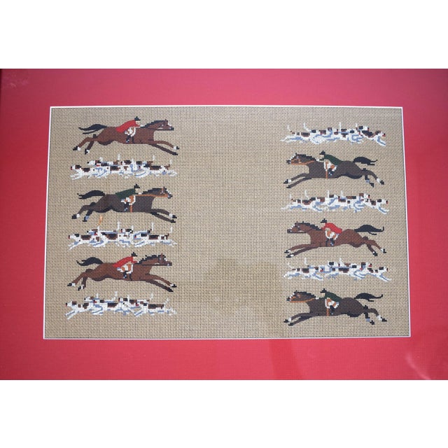 Needlepoint Hand Painted Fox Hunt Scene Backgammon Board For Sale In New York - Image 6 of 7